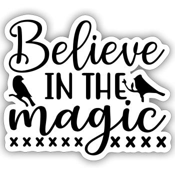 believe in the magic - Sticker size S (10 x 10 cm) - white matte - Front