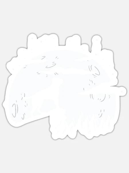 American Bulldog Amerikanische Bulldogge - Sticker Größe S (10 x 10 cm) - Mattweiß
