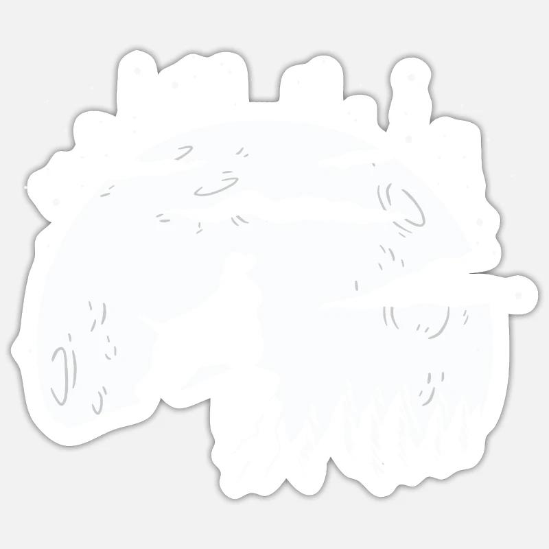 Cocker Spaniel américain - Sticker taille S (10 x 10 cm) - blanc mat