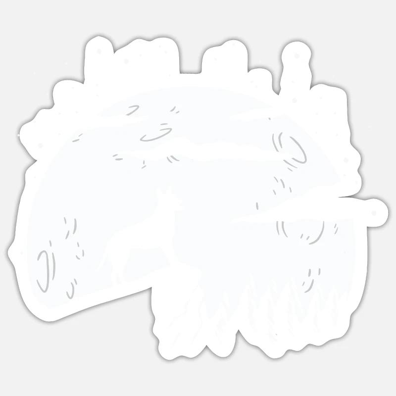 Australian Kelpie - Sticker Größe S (10 x 10 cm) - Mattweiß