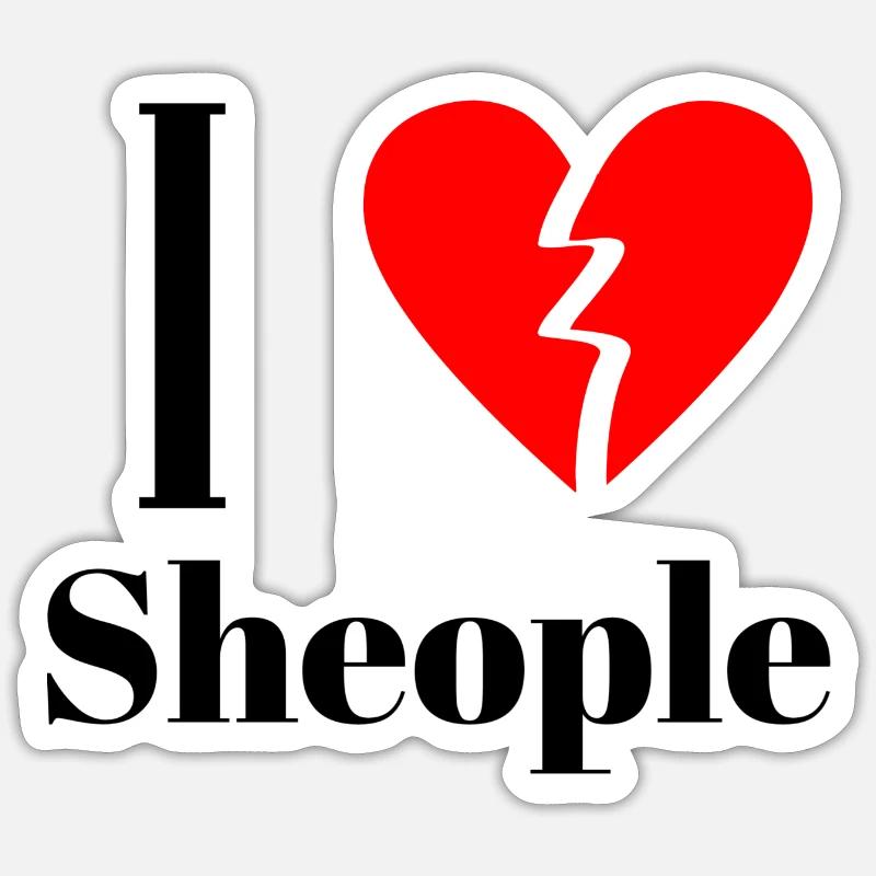 Ironic Sheople design statement Sticker size S (10 x 10 cm)