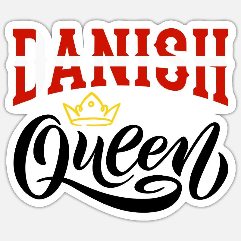 Reine danoise Danemark Danemark Drapeau Sticker taille S (10 x 10 cm)