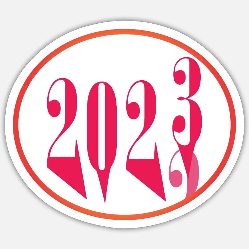2022 2023 - Sticker taille S (10 x 10 cm) - blanc mat