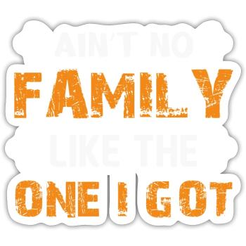 Il n’y a pas de famille comme celle que j’ai eue - Sticker taille S (10 x 10 cm) - blanc mat - Devant