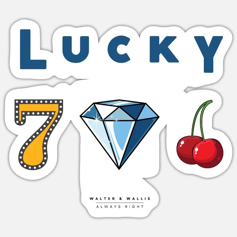 Walter & Wallis - Lucky - Sticker size S (10 x 10 cm) - white matte