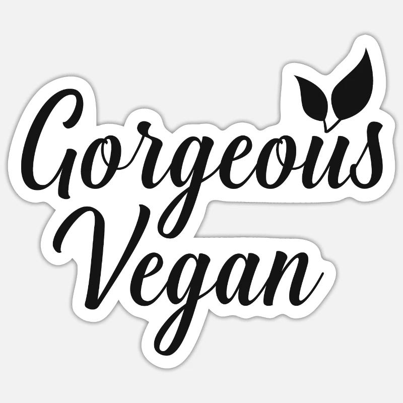 Gorgeous vegan - Sticker size S (10 x 10 cm) - white matte