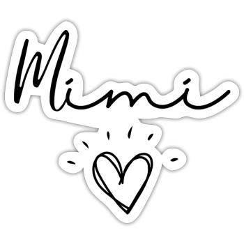 Mimi. mimi gift - Sticker size S (10 x 10 cm) - white matte - Front