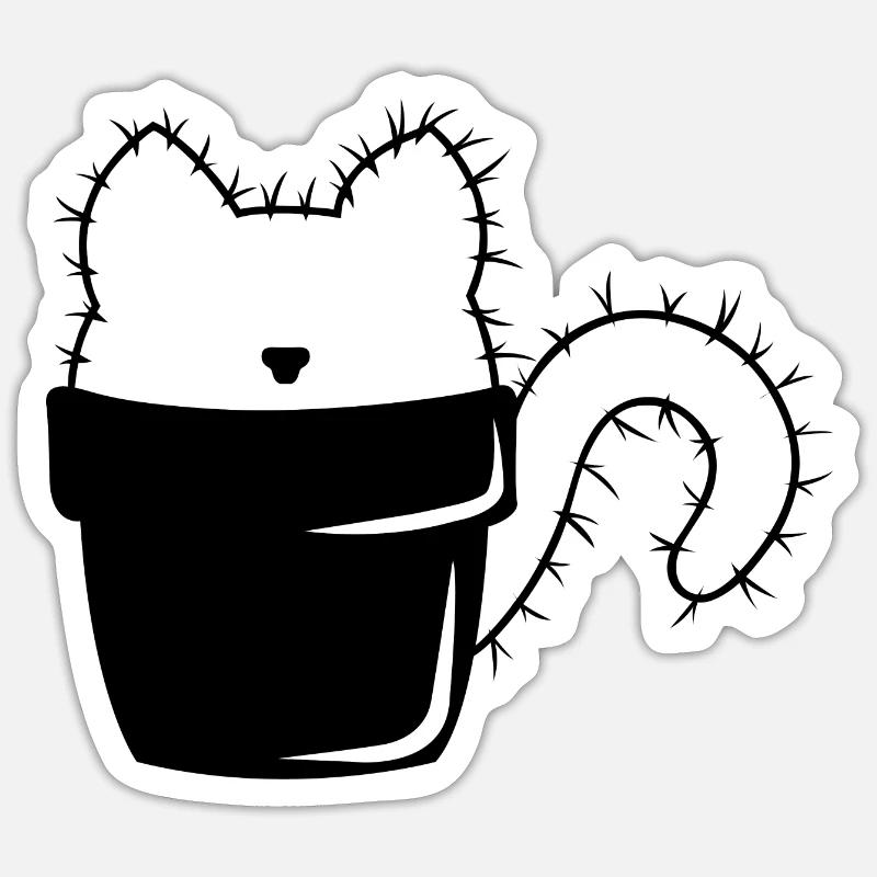 Catkus - Sticker taille S (10 x 10 cm) - blanc mat