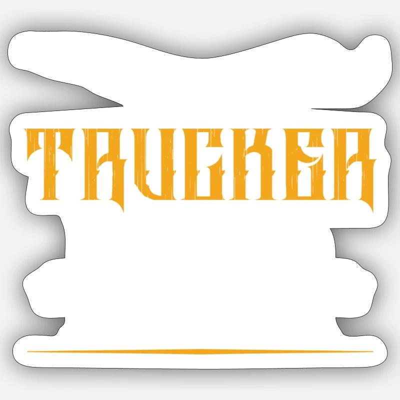 Trucker Dad Quote - Sticker size S (10 x 10 cm) - white matte