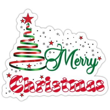 Christmas Stardust - Sticker size S (10 x 10 cm) - white matte - Front