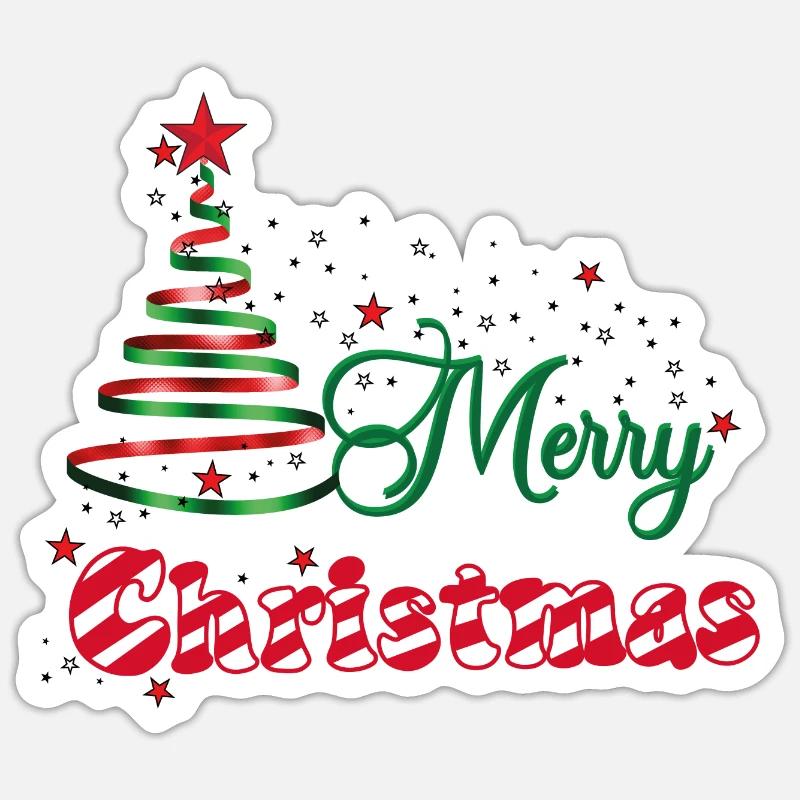 Poussière d’étoiles de Noël - Sticker taille S (10 x 10 cm) - blanc mat