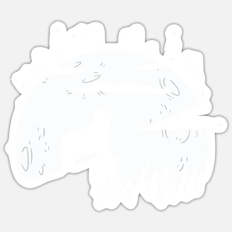 Collie barbu Sticker taille S (10 x 10 cm)