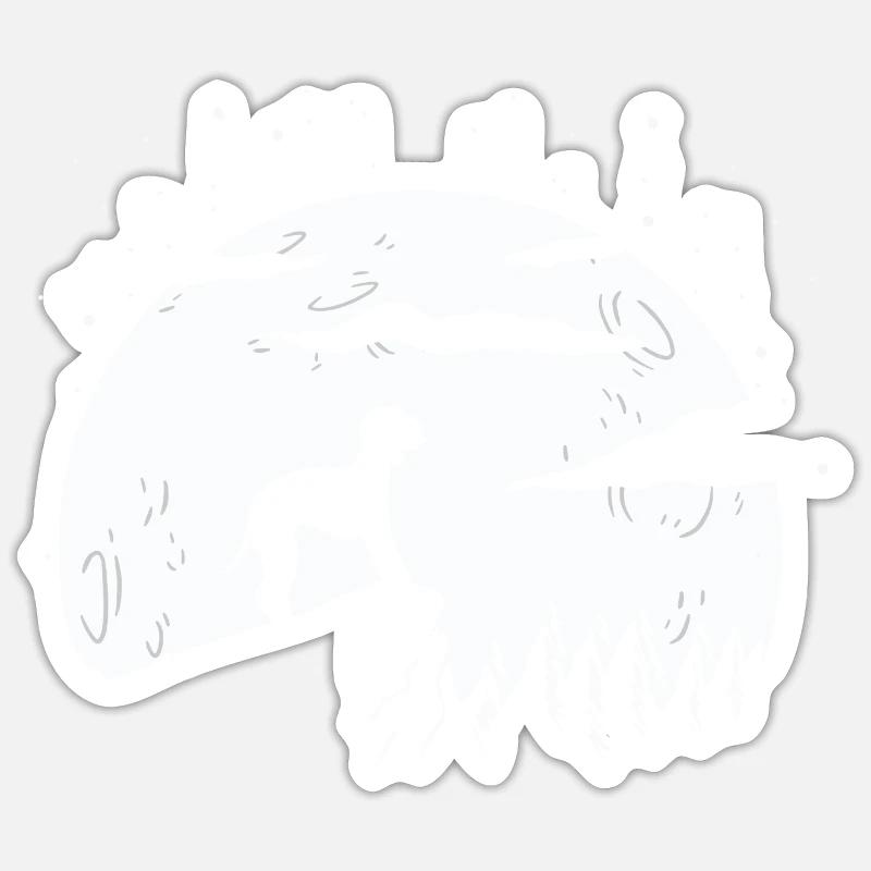 Bedlington Terrier Sticker Größe S (10 x 10 cm)