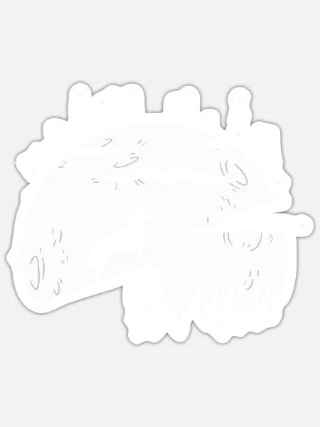 Berger de Picardie - Berger Picard - Sticker Größe S (10 x 10 cm) - Mattweiß