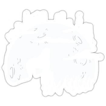 Bergamo Shepherd Dog - Sticker size S (10 x 10 cm) - white matte - Front