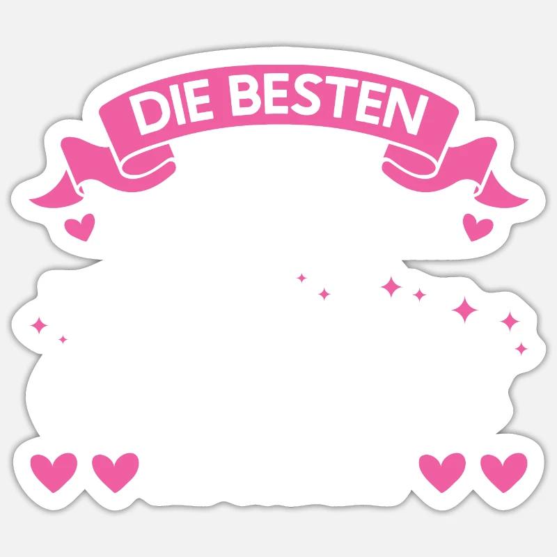 Mutter Familie Mama Geschenk - Sticker Größe S (10 x 10 cm) - Mattweiß