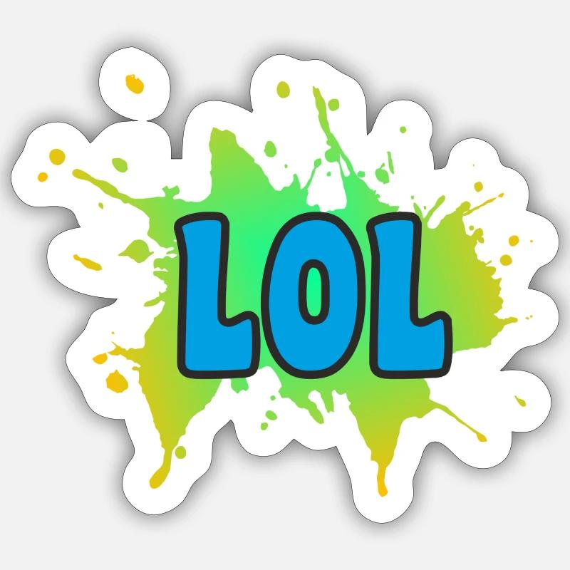 LOL - Sticker Größe S (10 x 10 cm) - Mattweiß
