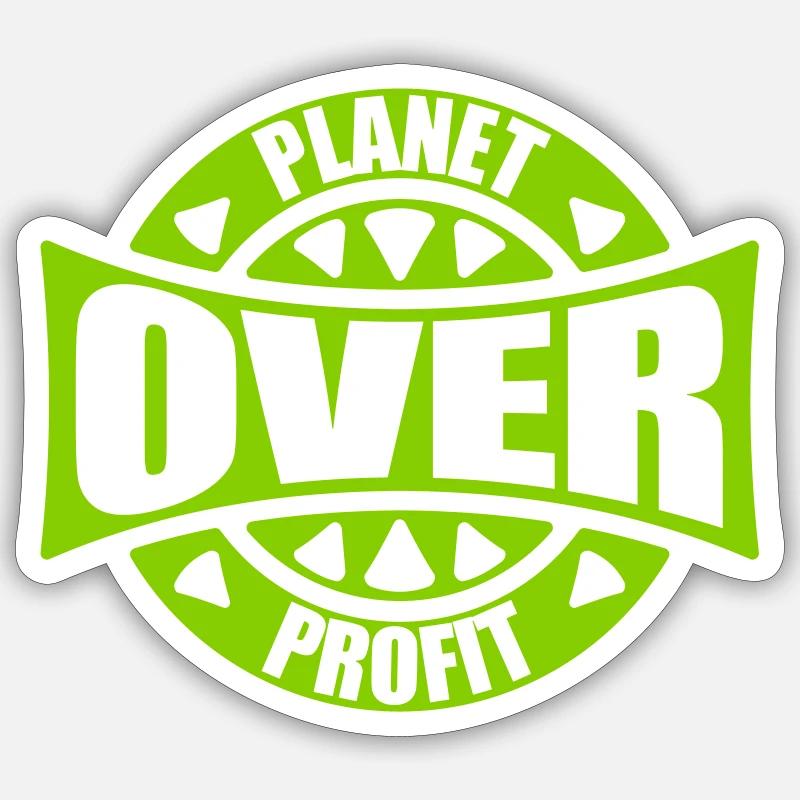 Planète sur le devis de profit Sticker taille S (10 x 10 cm)