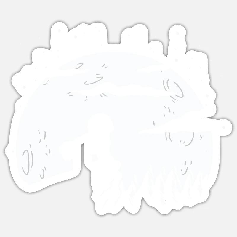 Bichon Frise - Sticker taille S (10 x 10 cm) - blanc mat