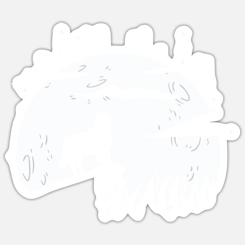 Bouvier bernois - Sticker taille S (10 x 10 cm) - blanc mat
