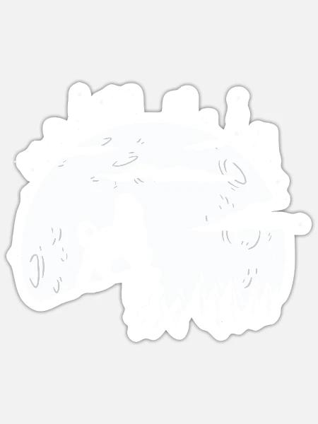 - Sticker size S (10 x 10 cm) - white matte