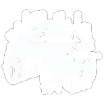 Basenji - Sticker size S (10 x 10 cm) - white matte - Front