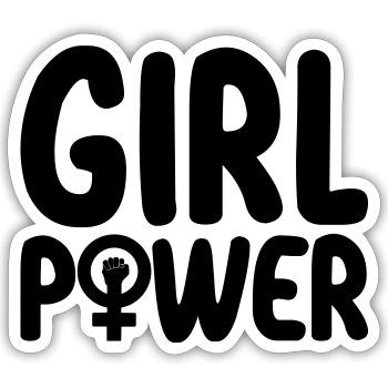 Girl Power Woman Power Symbol | Color changeable - Sticker size S (10 x 10 cm) - white matte - Front