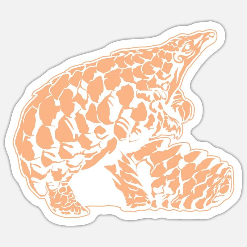 Cool Pangolin Sketch Graphic Wildlife Creature Sticker size S (10 x 10 cm)
