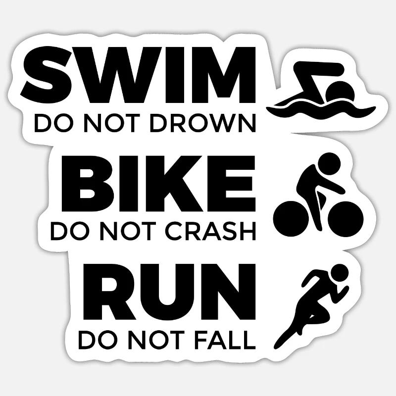 Zitat Triathlet Sticker Größe S (10 x 10 cm)