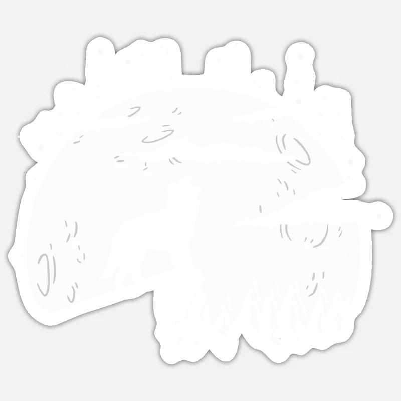 Border Collie Hund - Sticker Größe S (10 x 10 cm) - Mattweiß