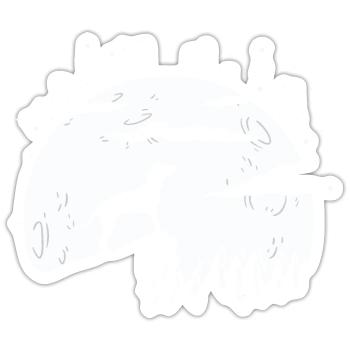 Bluetick Coonhound Dog - Sticker size S (10 x 10 cm) - white matte - Front