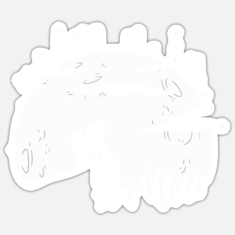 Chien bolognais Sticker taille S (10 x 10 cm)