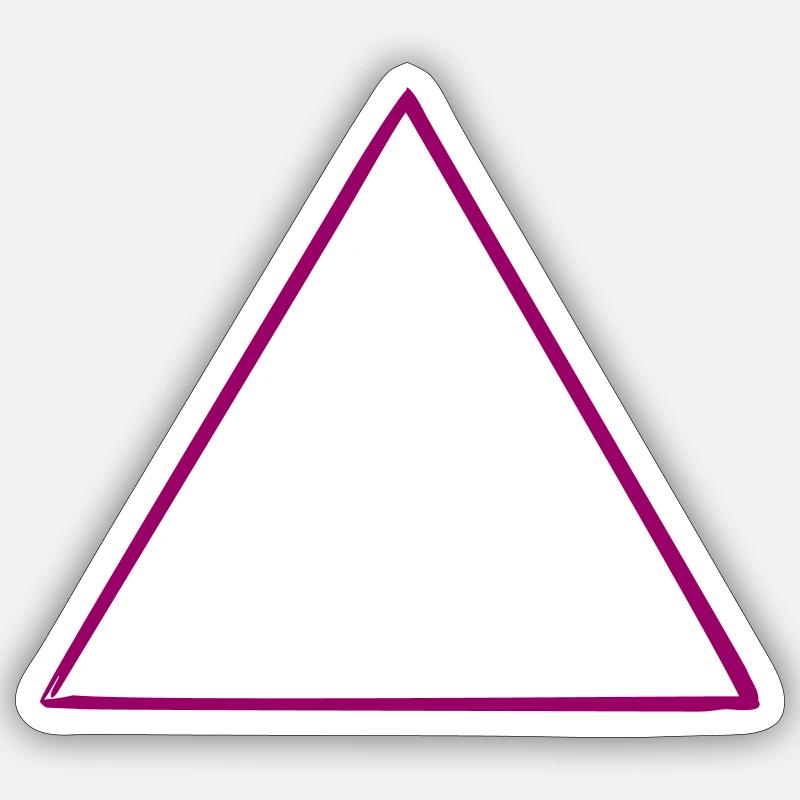 Triangle peint Sticker taille S (10 x 10 cm)