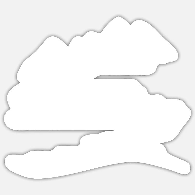 Der Berg ruft - Sticker Größe S (10 x 10 cm) - Mattweiß