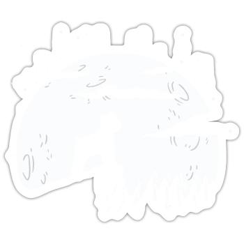 Brussels Griffon lover dog owner daddy mom - Sticker size S (10 x 10 cm) - white matte - Front
