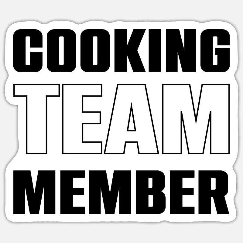 Équipe de cuisine - Sticker taille S (10 x 10 cm) - blanc mat