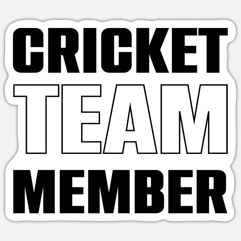 Cricket Team - Sticker size S (10 x 10 cm) - white matte