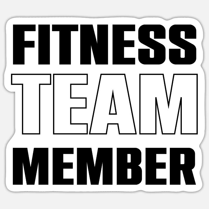Équipe de conditionnement physique - Sticker taille S (10 x 10 cm) - blanc mat