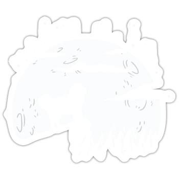 Kaukasischer Owtscharka Caucasian Shepherd Dog - Sticker Größe S (10 x 10 cm) - Mattweiß - Vorne
