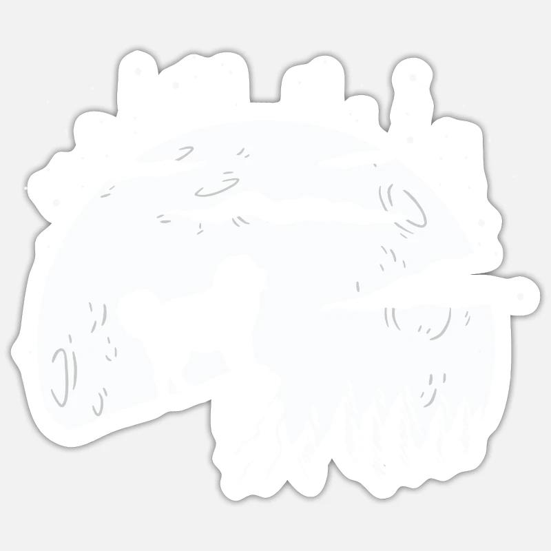 Kaukasischer Owtscharka Caucasian Shepherd Dog Sticker Größe S (10 x 10 cm)