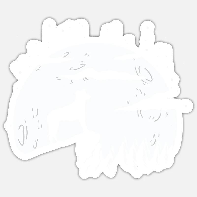 Chinook Dog - Sticker size S (10 x 10 cm) - white matte