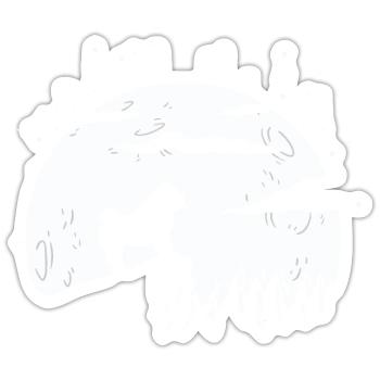 Chow Chow - Sticker size S (10 x 10 cm) - white matte - Front