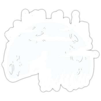 Cocker Spaniel - Sticker taille S (10 x 10 cm) - blanc mat - Devant
