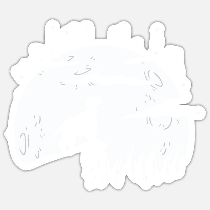 Deutsch Cocker Spaniel - Sticker taille S (10 x 10 cm) - blanc mat