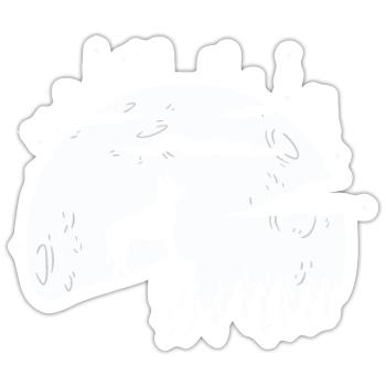 Holländischer Schäferhund Hollandse Herdershond - Sticker Größe S (10 x 10 cm) - Mattweiß - Vorne