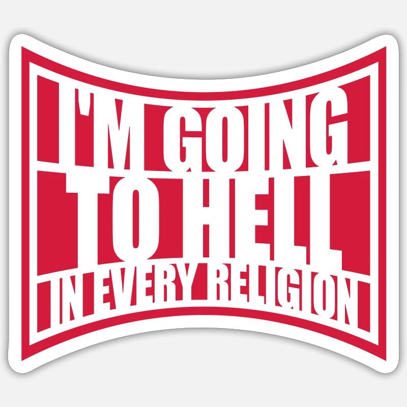 in going to hell Sticker size S (10 x 10 cm)