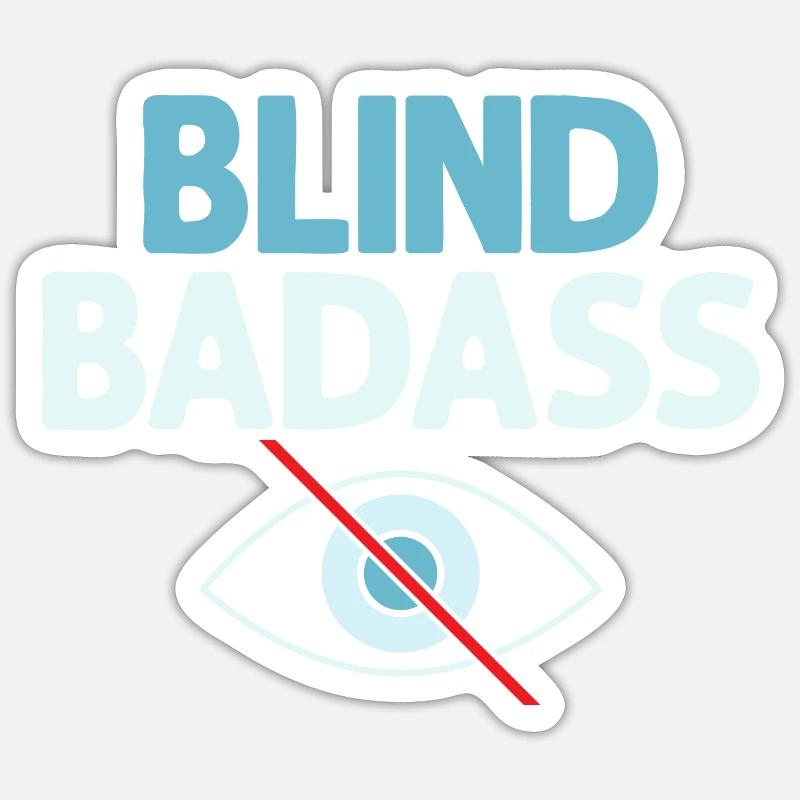 Aveugle Badass Cécité Points Braille Sticker taille S (10 x 10 cm)