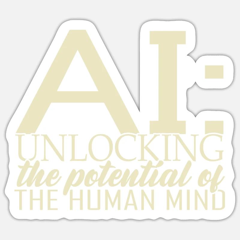 Intelligence artificielle Deep Learning - Sticker taille S (10 x 10 cm) - blanc mat