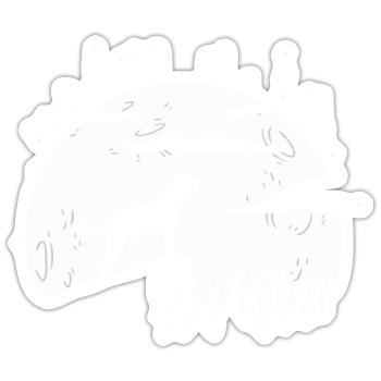 Bordeauxdogge und Bergdogge - Sticker Größe S (10 x 10 cm) - Mattweiß - Vorne