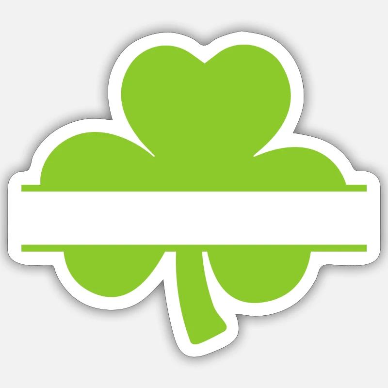 Clover with text field Sticker size S (10 x 10 cm)